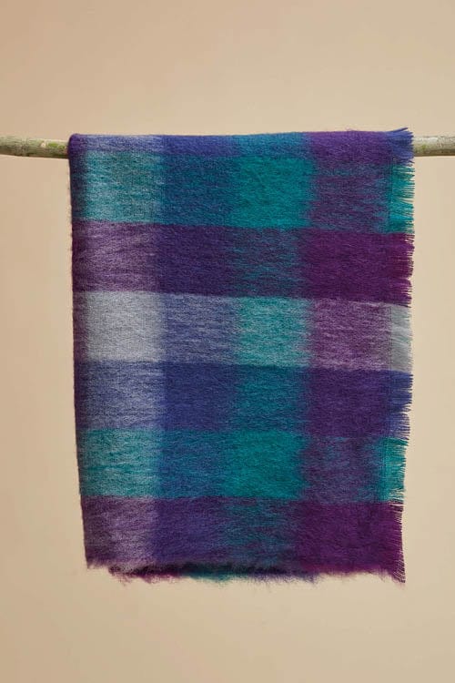 Grand plaid en laine mohair écossais - Missègle - Nombreuses couleurs
